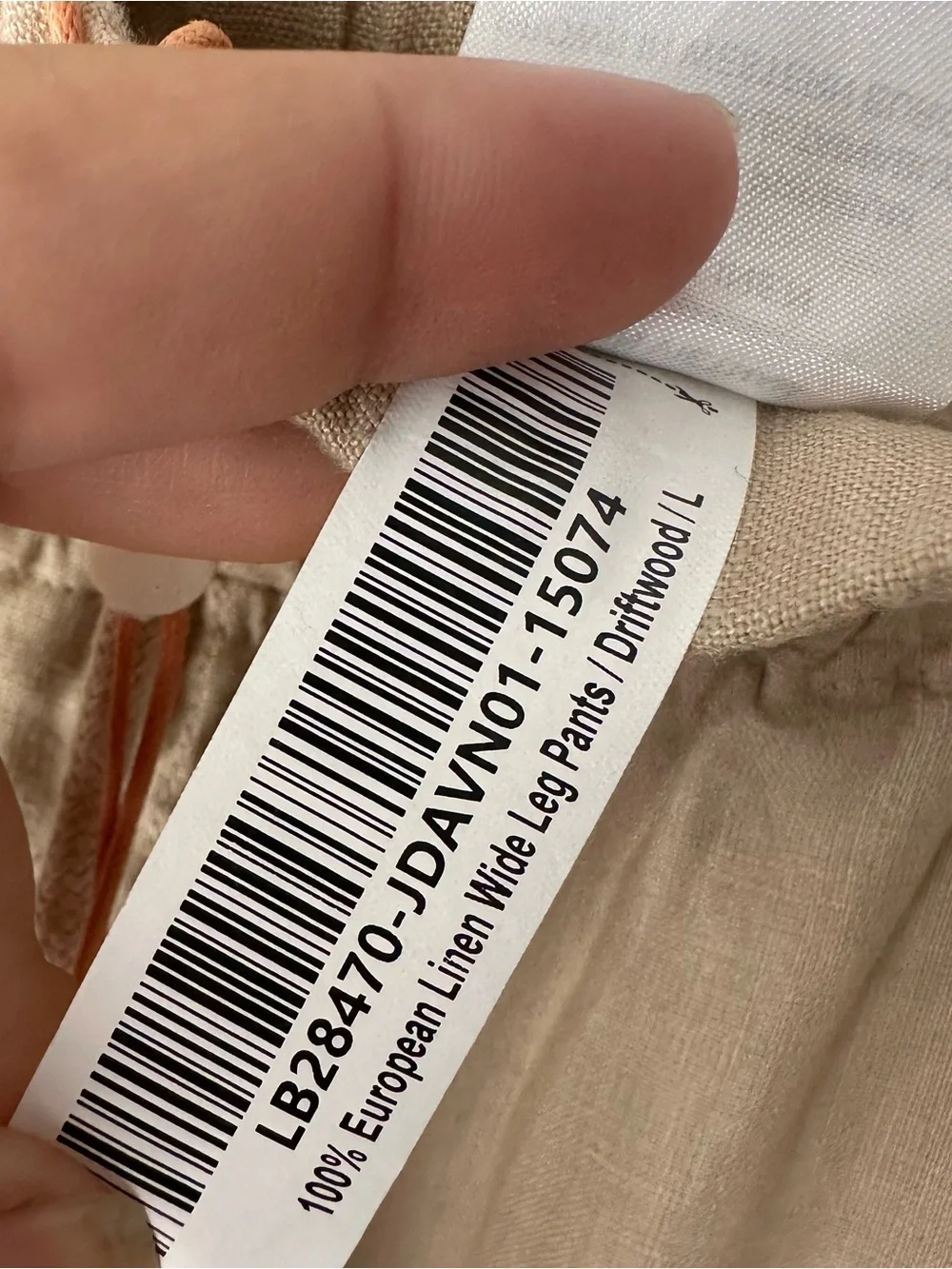 Quince European Linen Wide Leg Pull On Driftwood Tan Pants L New with Tags